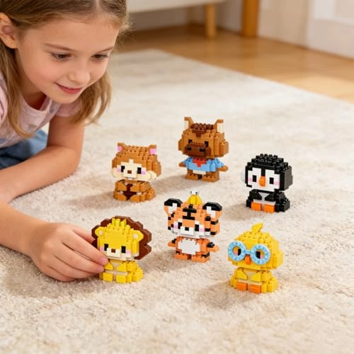 Animal Building Blocks - 6 pcs