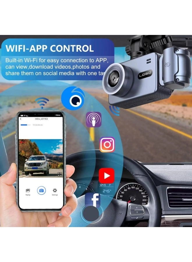 3 Channel Dash Camera - 4K