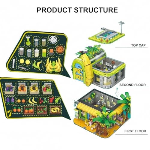 Banana Store Architecture Building Block - 2848 pcs