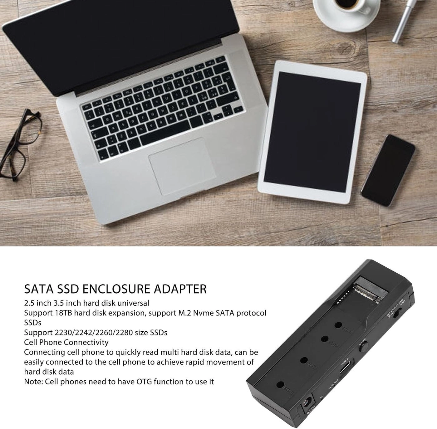 M.2 Nvme SSD Adapter - 18TB 2.5 INCH 3.5 INCH