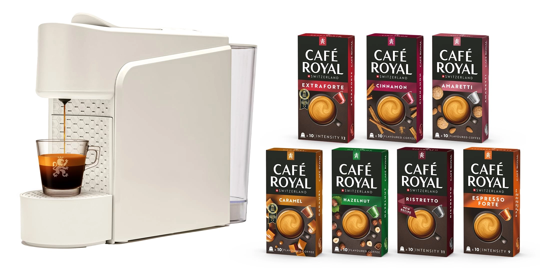 Delica AG Siona - 15 Bar + 70 Capsules - Compatible with Nespresso Original