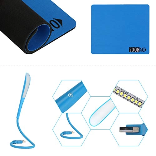 Mini Mouse Pad + Kids Mouse + USB LED Light
