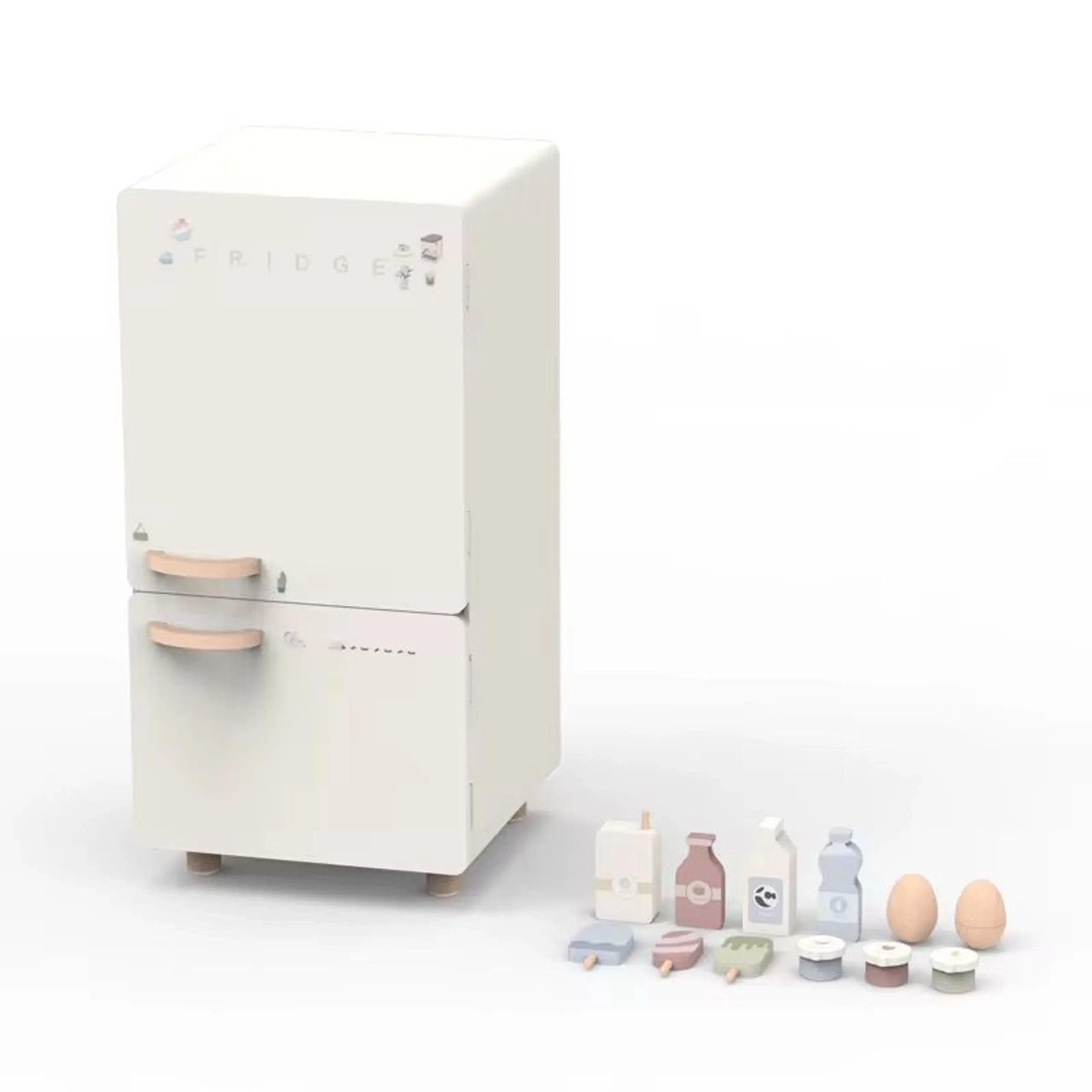 Nobranded Wooden Play Fridge - 12 pcs