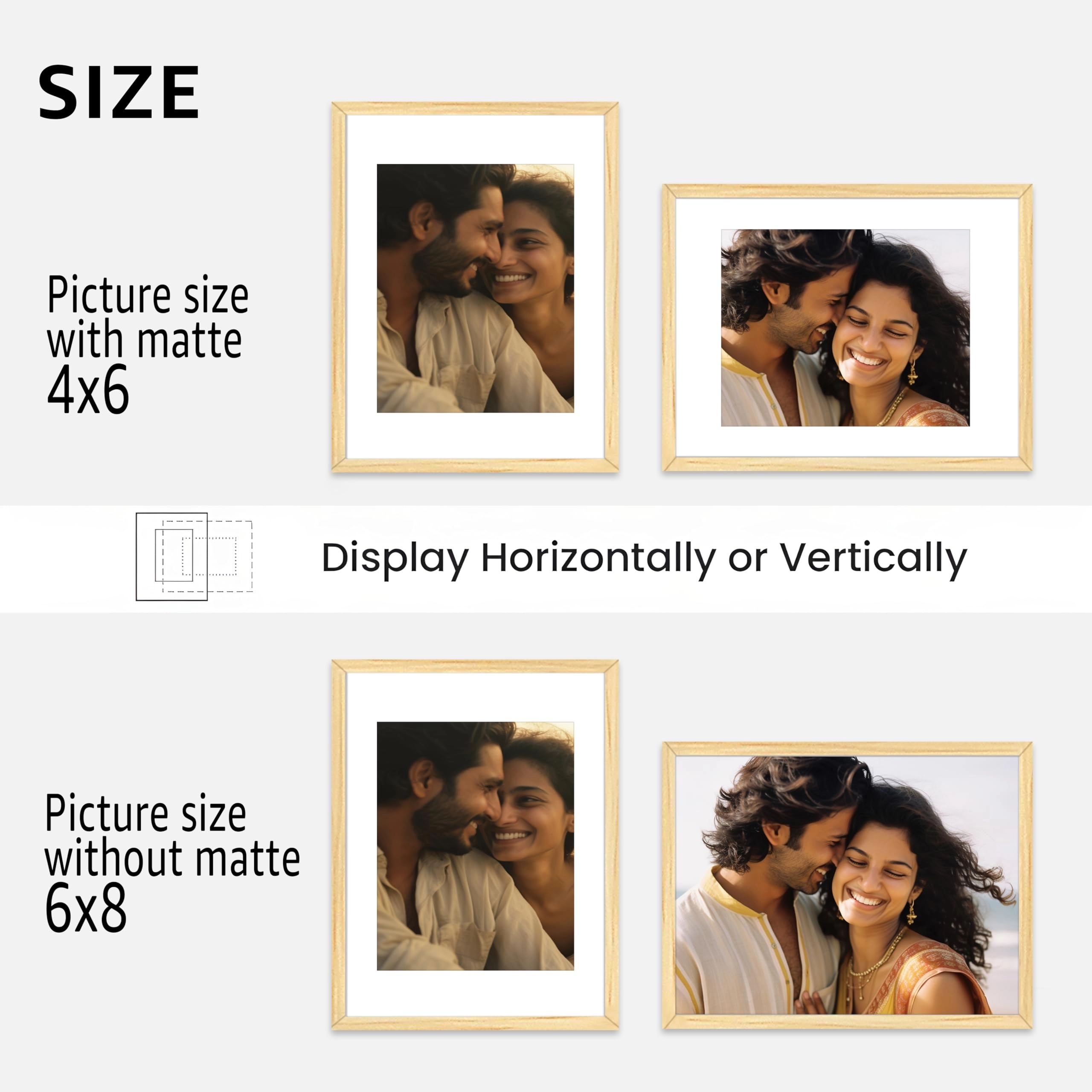 Collage Picture Frame - 6x8 Inch 9