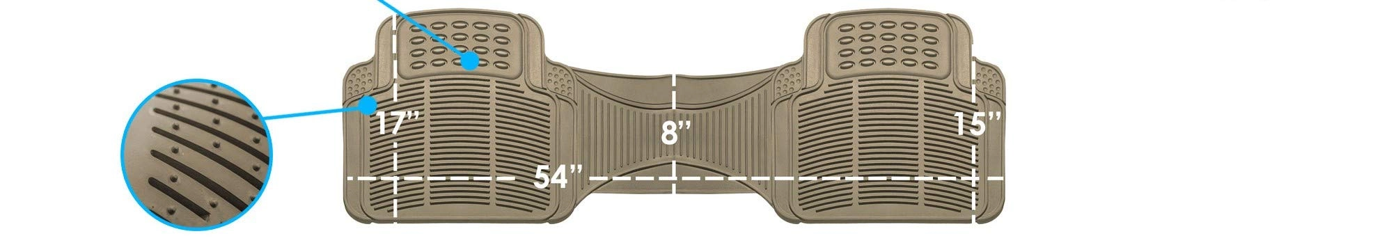 Climaproof Trimmable Non-Slip Vinyl Floor Mats - Universal Fit