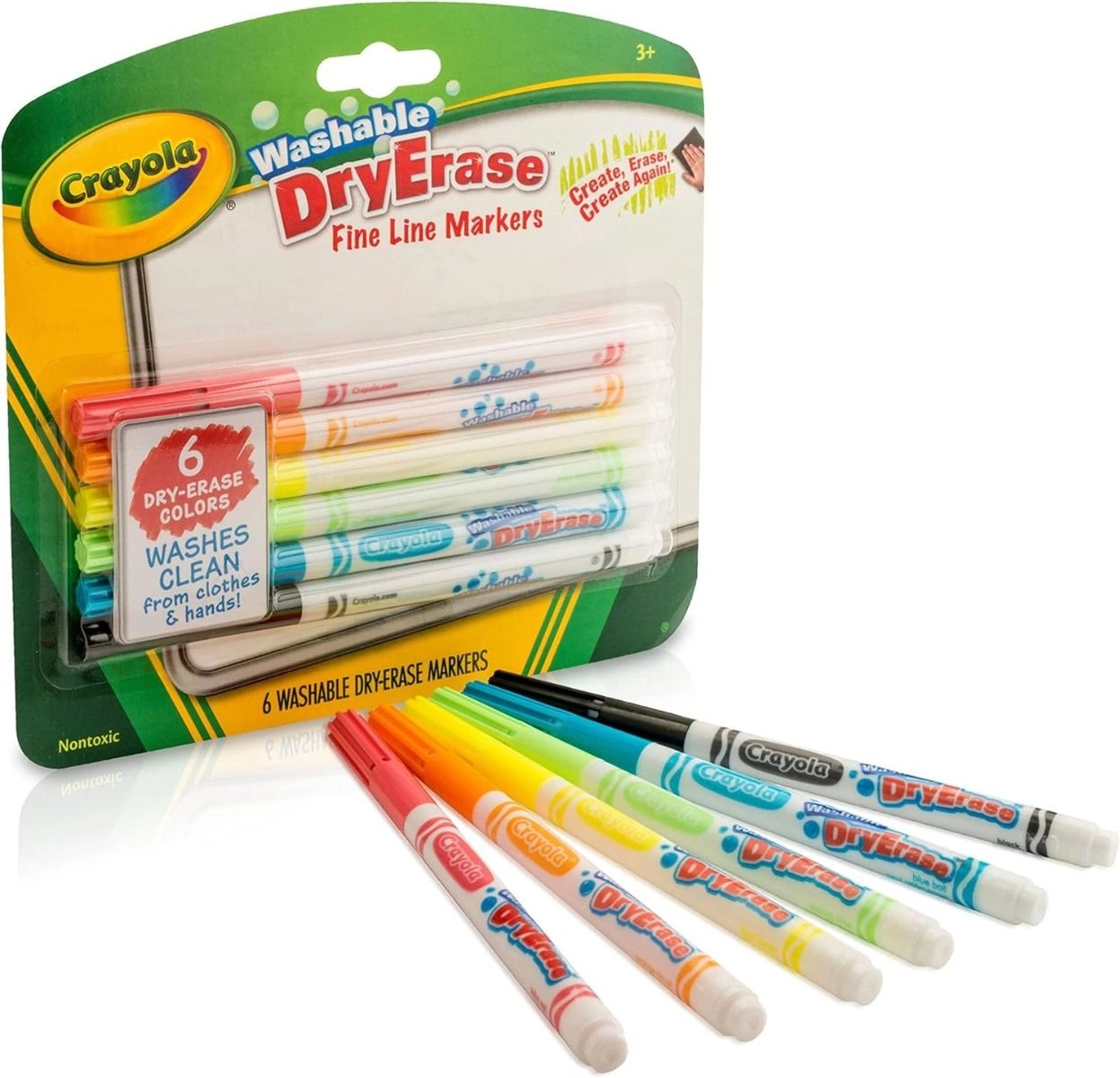 Crayola Dry Erase Fine Line Washable Markers - Multi Colour