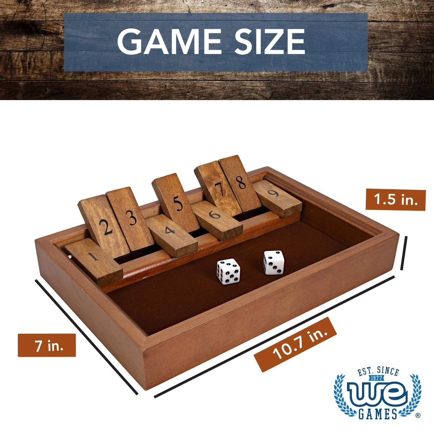 Shut The Box - Walnut Stain