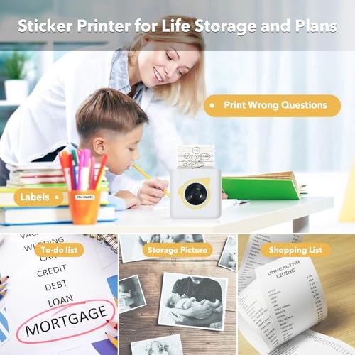 Mini Photo Printer L8 - 203DPI Thermal