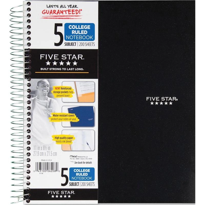 Notebook 8.5 X 11 Spiral - Grid 100 Sheets