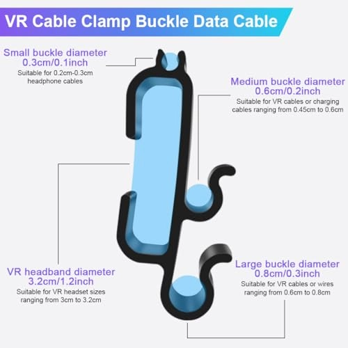 VR Cable Clamp Buckle - Oculus Quest 2/Quest 3/Pico 3/Pico 4