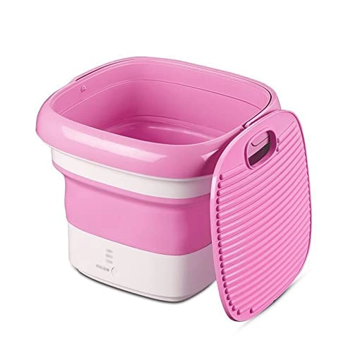 XHTONGSH غسالة قابلة للطي للطي المحمولة, غسالة صفرية اوتوماتيكية, عمل هادئ, الضوء الأزرق, ملابس داخلية غسل الملابس او عنصر صغیر, طاقة ومنطقة (Color : Green)