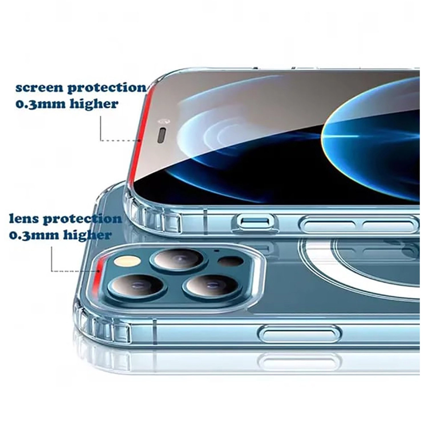 MagSafe Case With Screen Protector - Transparent for iPhone 16 Pro