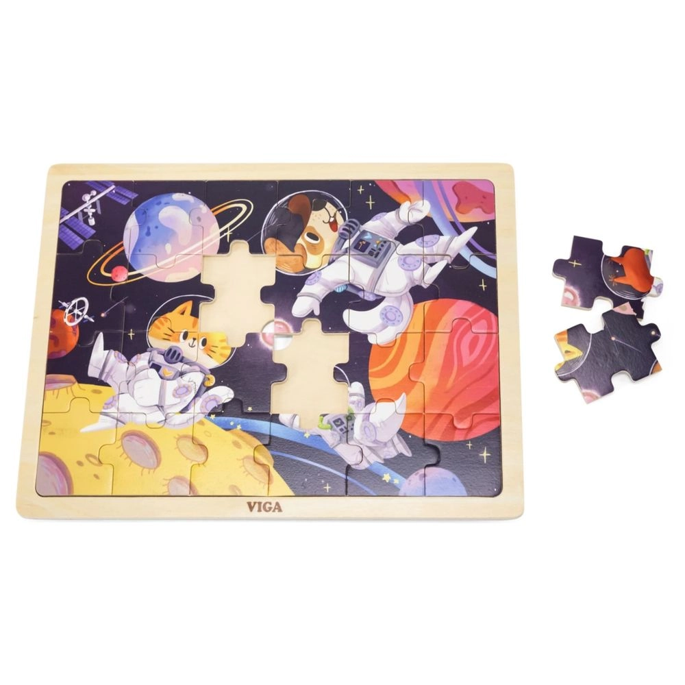 Space Adventures Wooden Puzzle (29464294-44646) - 24 pcs