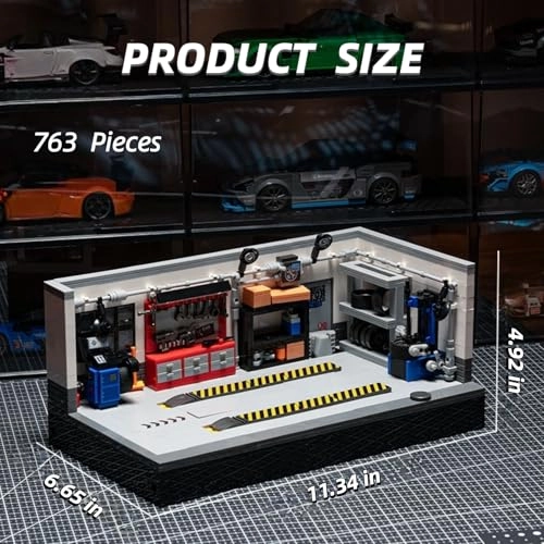 Display Classic Garage Building Set - Compatible with 8-Stud Chassis 14+