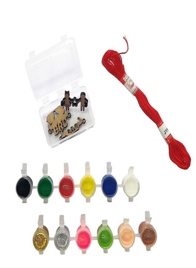 Raksha Bandhan MDF Rakhi Making DIY kit Combo