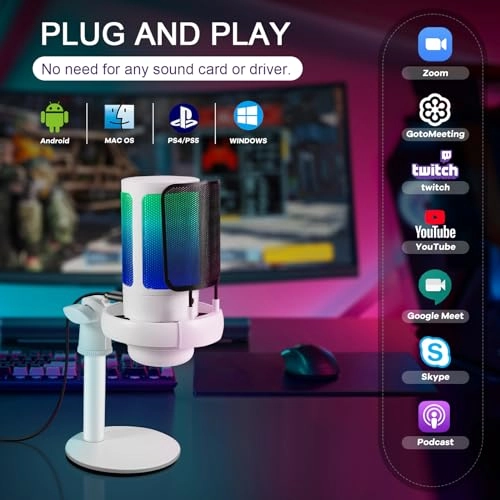 WS806 USB+3.5mm-Mini-Jack Microphone