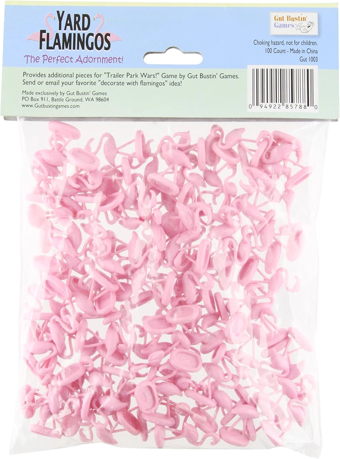 Yard Flamingo Miniatures - 100 Pink Plastic Ages 14+