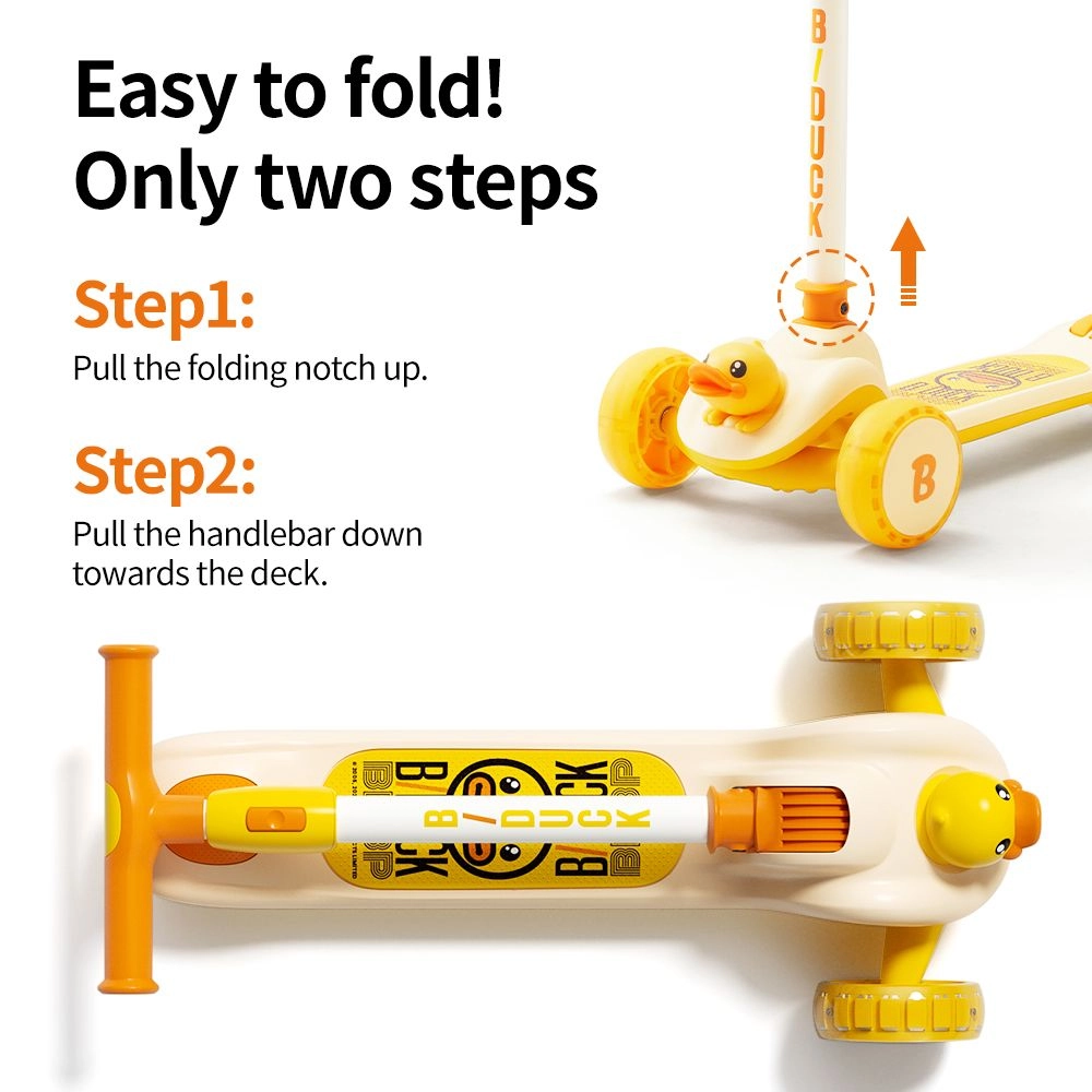 3-Wheel Kick Scooter – LED Foldable