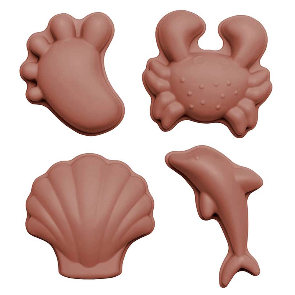 SCRUNCH Sand & Bath Moulds - 4pcs Rust
