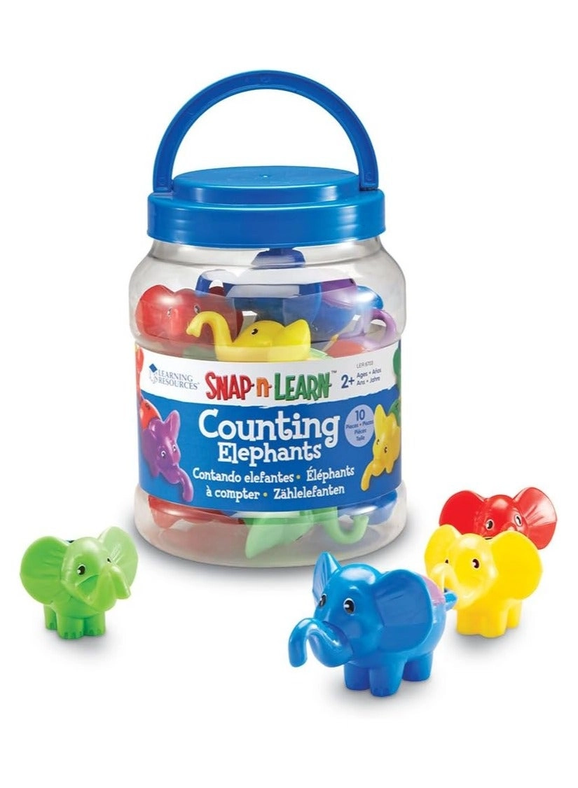 Learning Resources Snap-n-Learn Counting Elephants - Set of 10