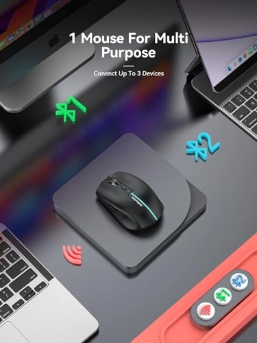 Tri-Mode Rechargeable Mouse - Wireless