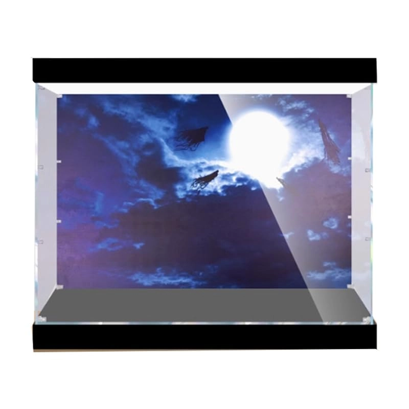 HCAEIOFJ Clear Acrylic Display Case - 28.74x18.89x24.80in. Background+top Light2