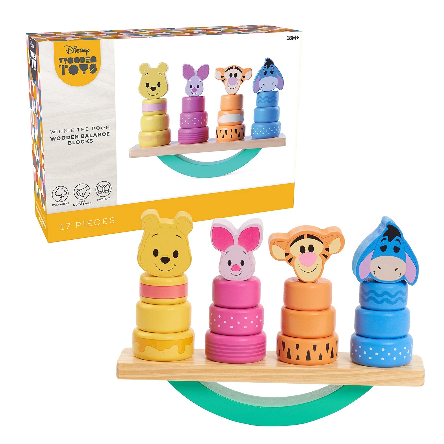 MZA STORES Balance Blocks - Winnie the Pooh 17 pcs