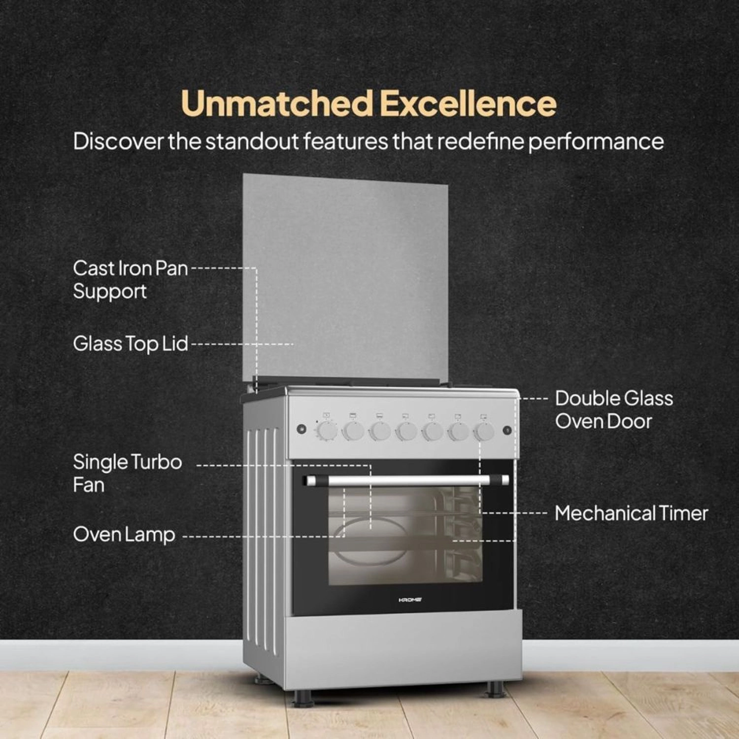 KR-CR 6061FE GAS Cooker