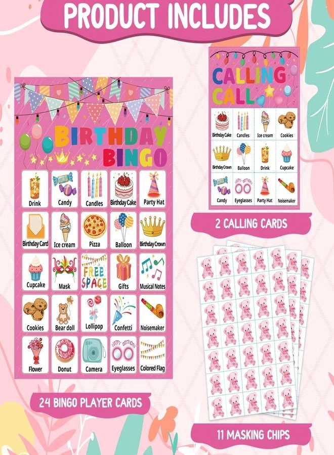 Birthday Bingo Game Cards