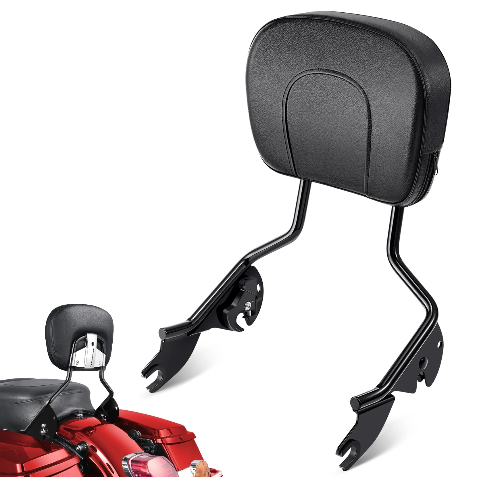 Amazicha Passenger Sissy Bar Backrest - Harley Davidson Touring Electra Glide Road King Street Glide Road Glide 2009-2024
