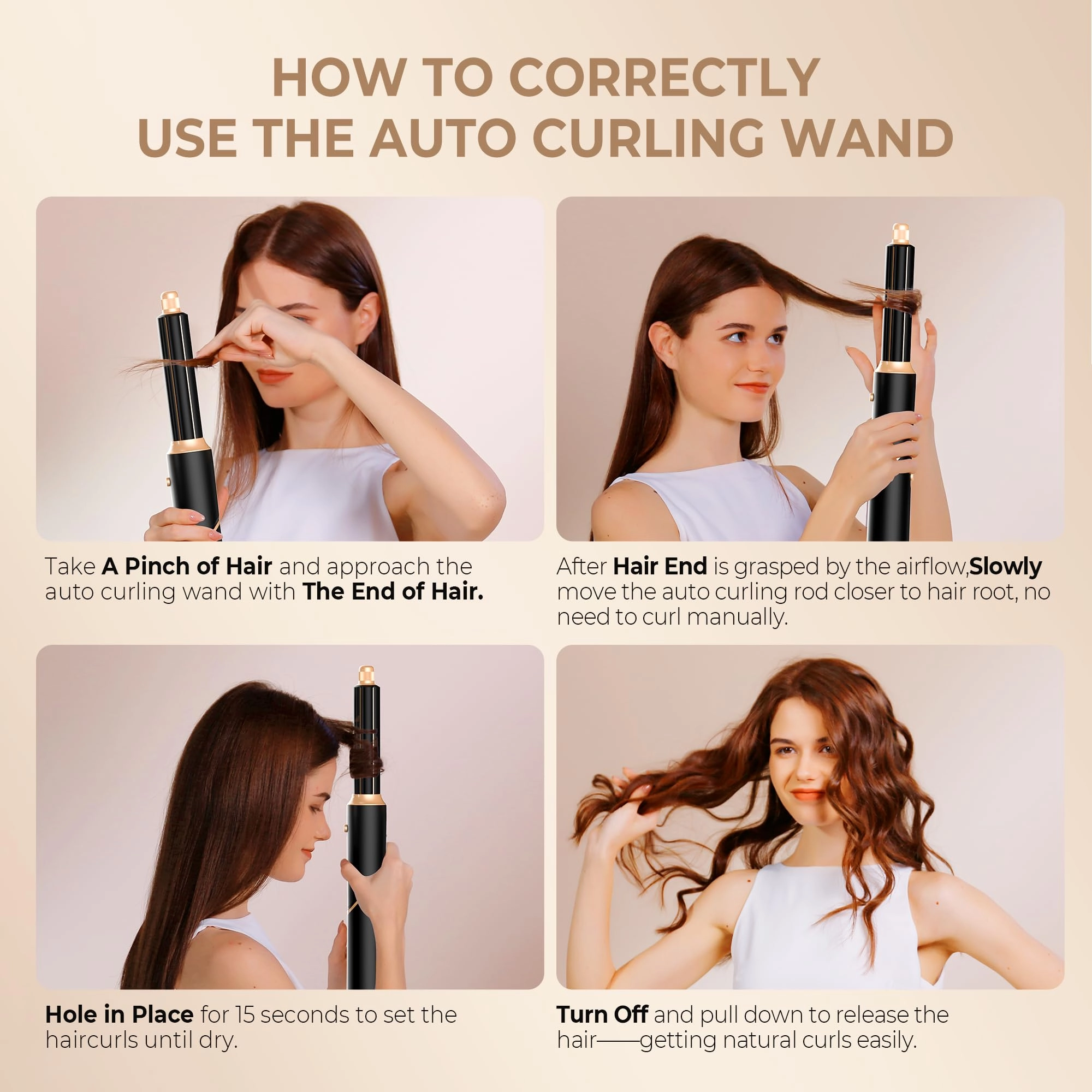 5 in 1 Hair Dryer Brush Set - Gold 700 watts