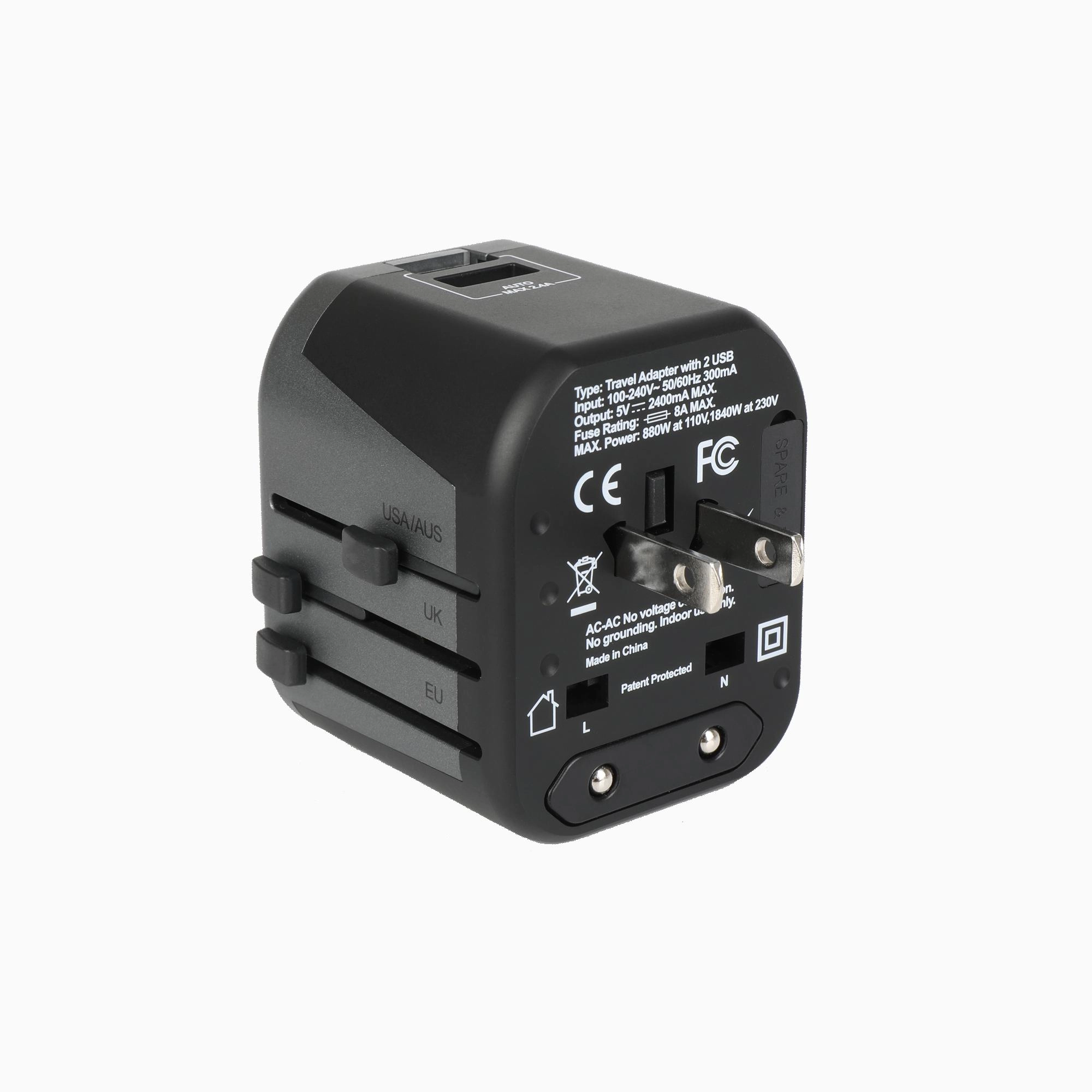 TOTUDESIGN Universal Travel Adapter - China, Australia, USA, UK, Europe