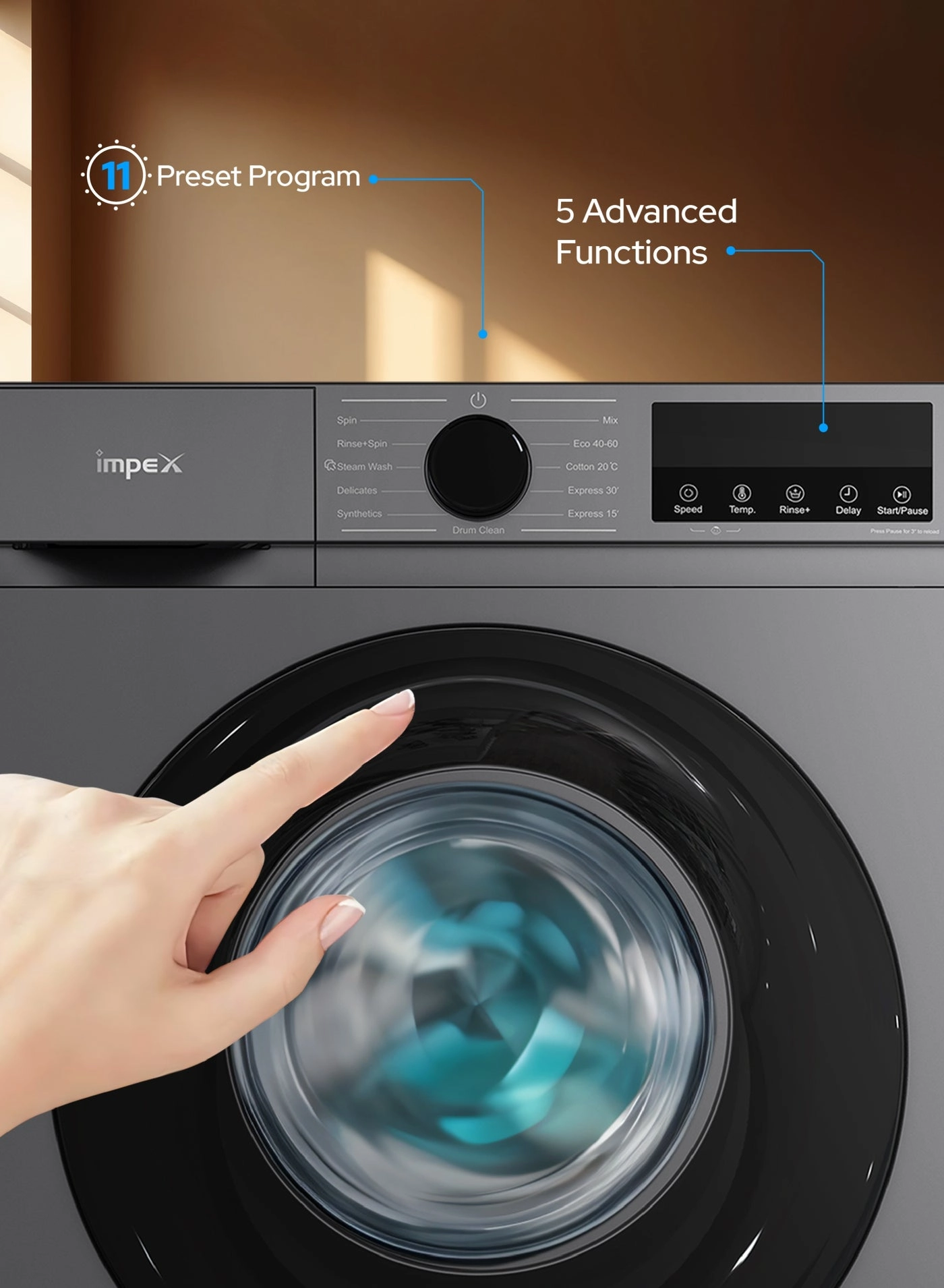 Front Load Washing Machine + Double Door Refrigerator