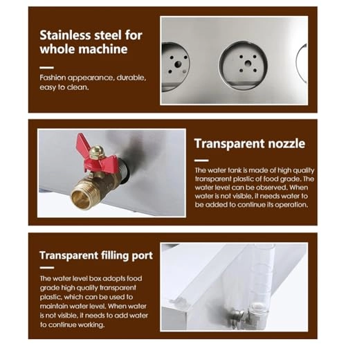 Desktop Steamed Buns Machine - Six-Hole 30-110C Dry Boiling Alarm