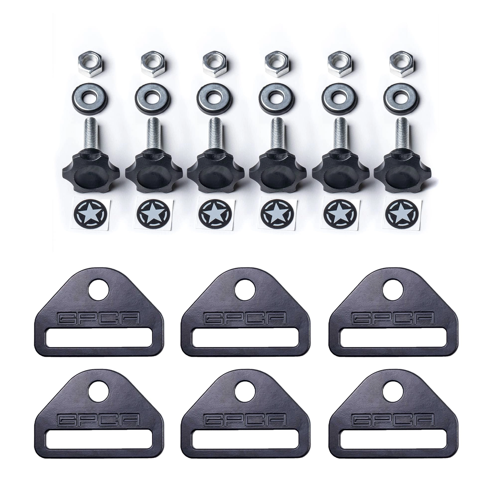 GPCA Products GP Star Thumb Screws and D-Rings - 8 Millimeters