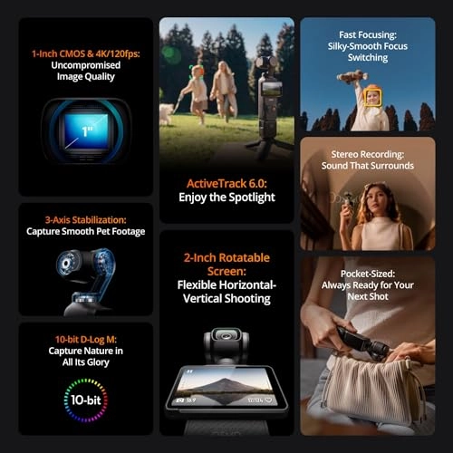 Osmo Pocket 3 + Lapel Microphones + Memory Card + Microfiber Screen Cloth