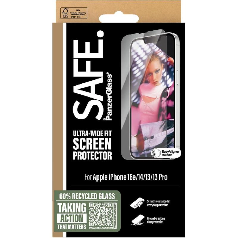 Safe Tempered Glass Screen Protector for iPhone 17e/iPhone 16e/iPhone 14/iPhone 13