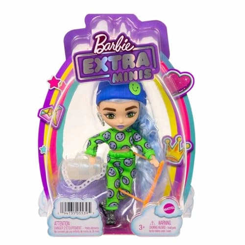Barbie Extra Minis - 5.5 inch Pastel Blue Hair Ages 3+