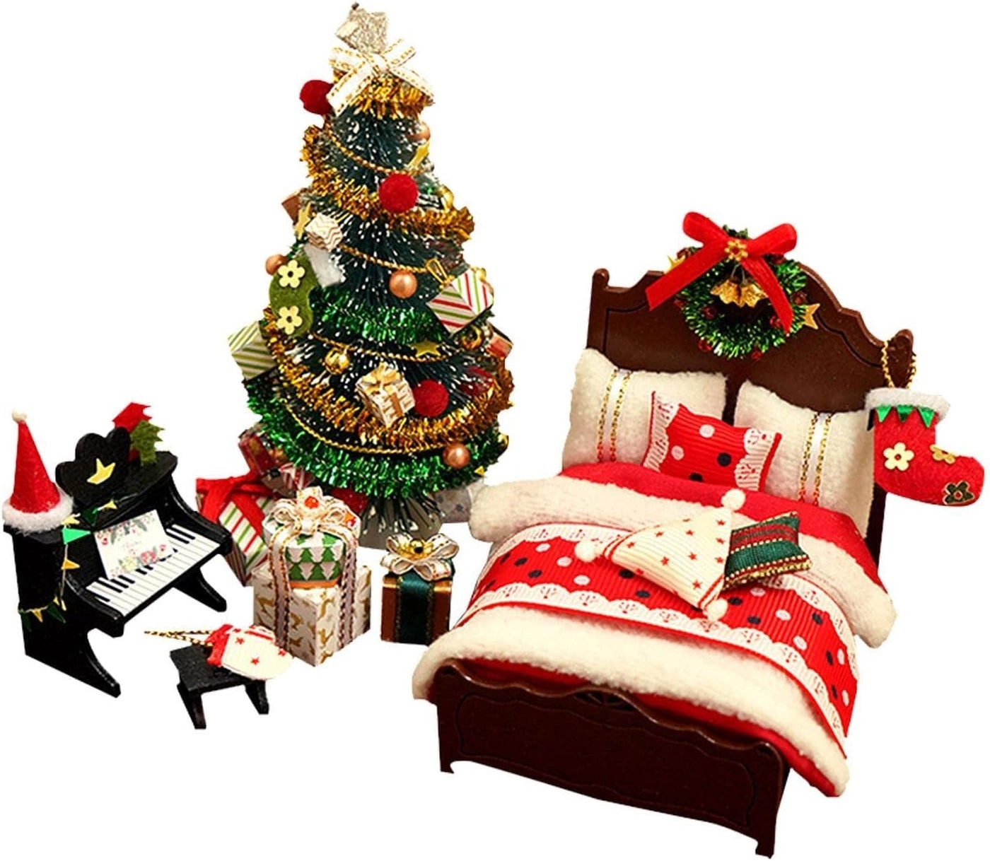 woobles Christmas House Kit - 3D LED Wood