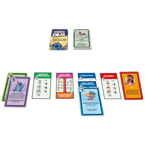 Monopoly Deal: Disney Stitch - Card Game (French)