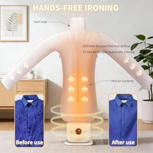 Automatic Ironing Machine - Time & Temperature Adjustable No-Hands Wrinkle Remover