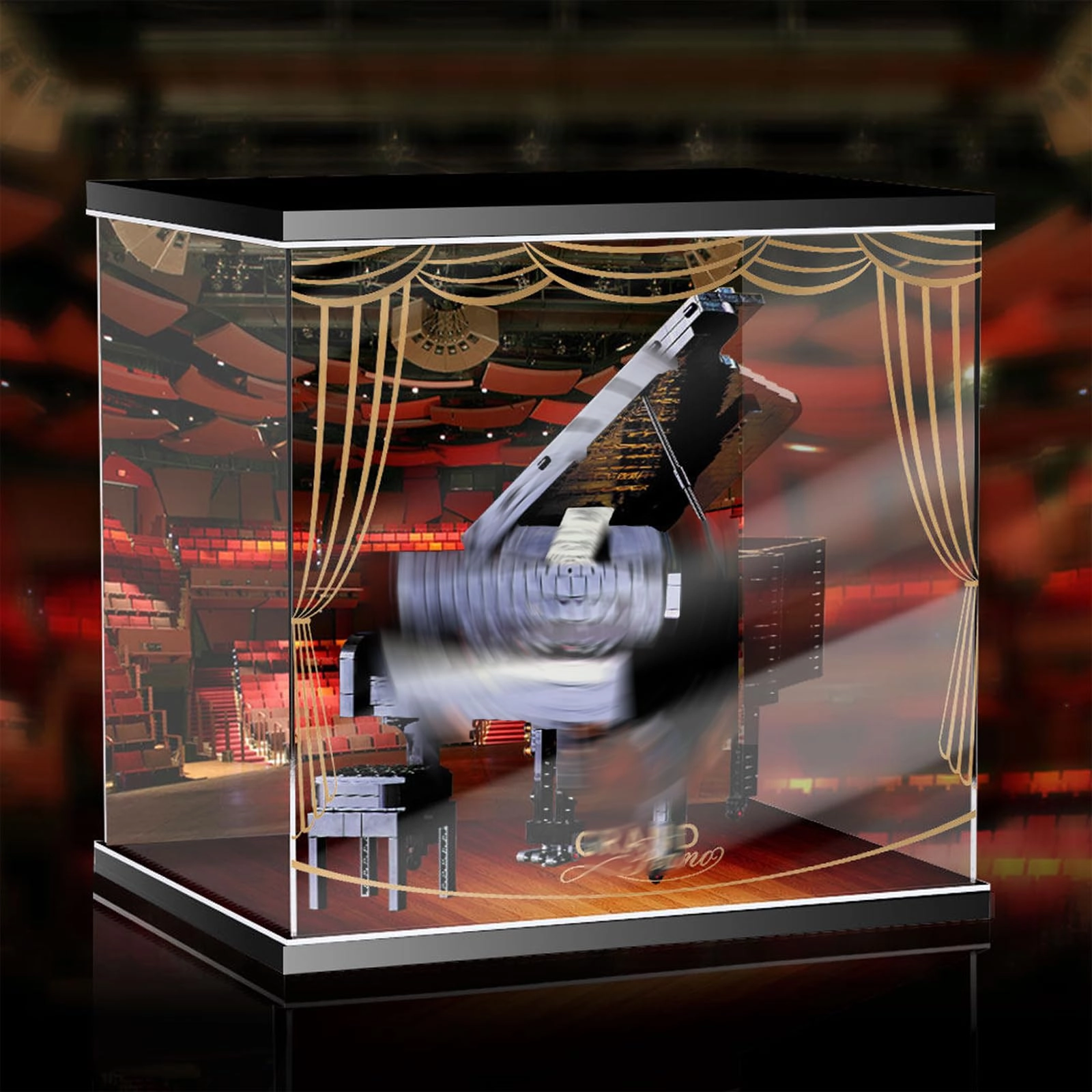 Generisch Lego Acrylic Display Case for Piano