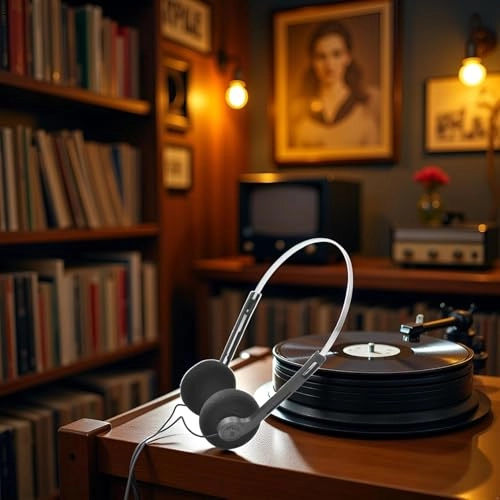 Retro Over-Ear Wired Headphone Set