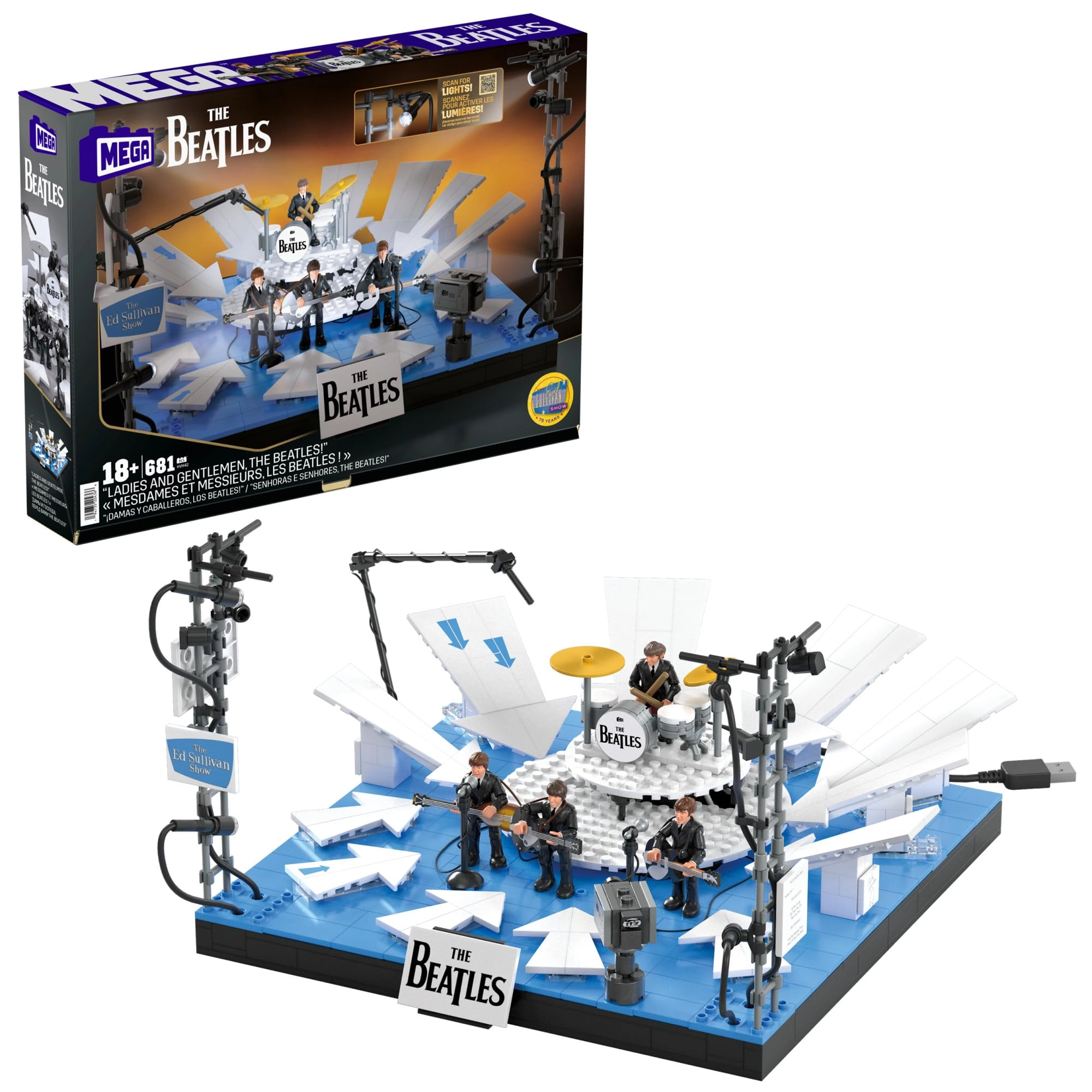 MEGA The Beatles Building Set - Buildable Rock Band