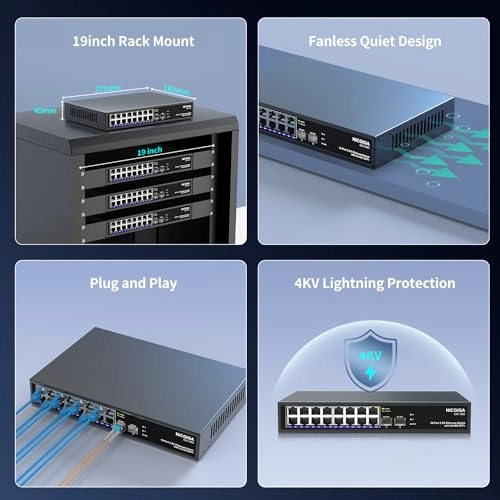 18 Port | 16x 2.5G + 2x 10G SFP+ 18-ports