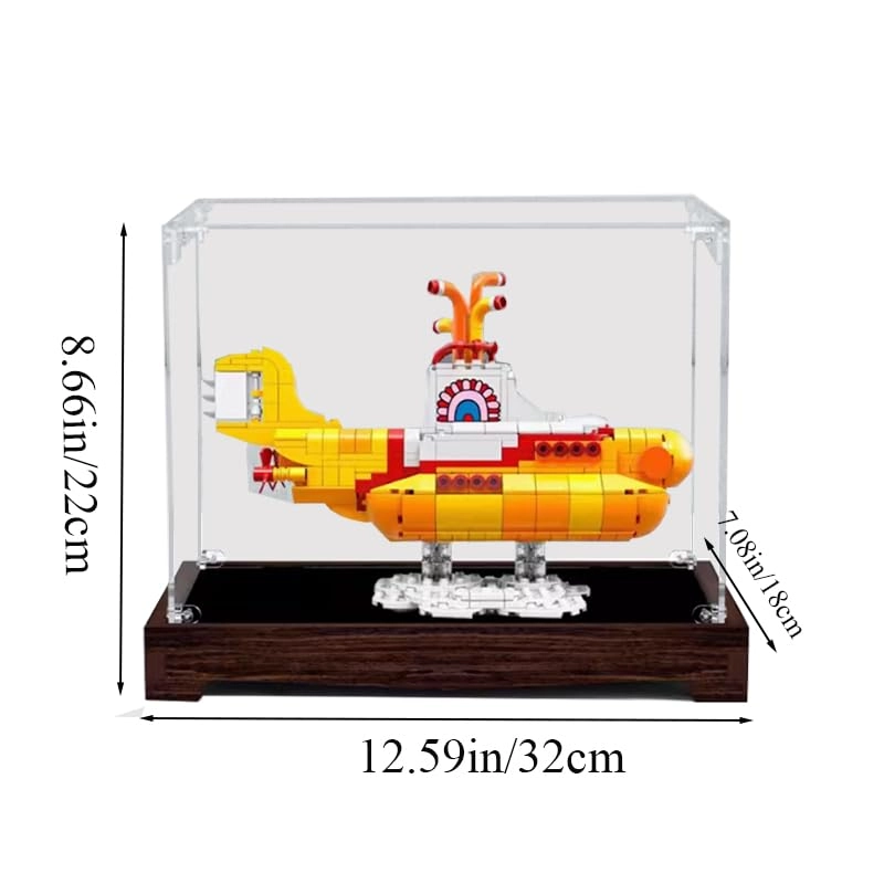 Acrylic Display Case (21306) - Clear Wood Bottom 11.81x7.87x9.84in.