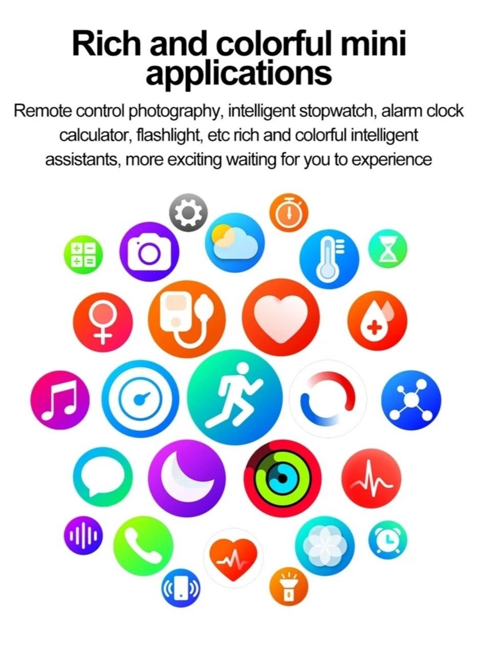 Glucose Monitoring Smart Watch - ECG Bluetooth Call SpO2