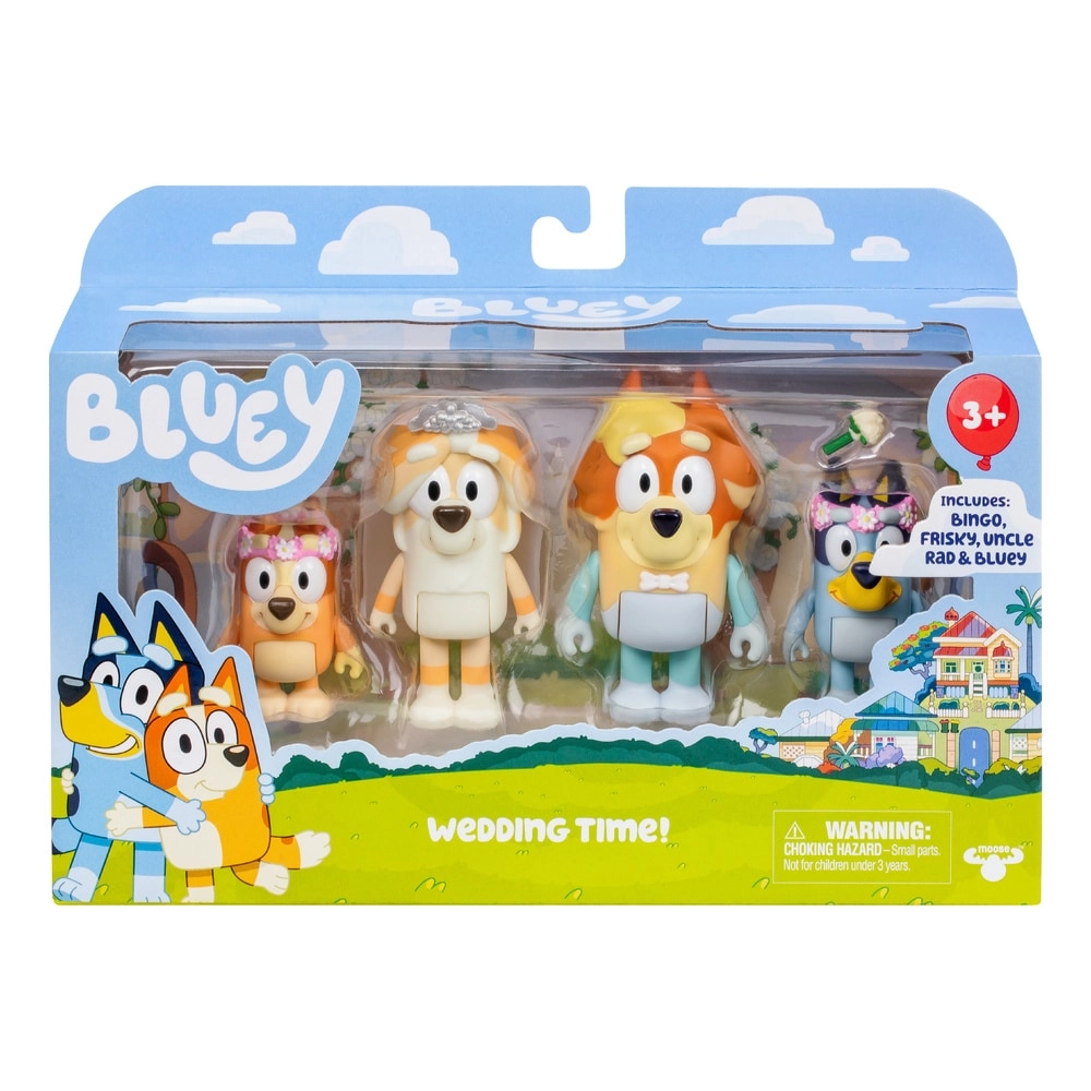 Moose Toys Wedding Time Figure Set - Bluey - 4 pcs