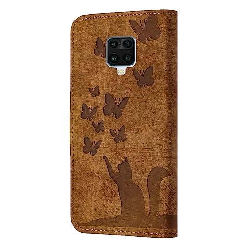 Cute Cat Case Wallet Embossed Flip Cover for Xiaomi Redmi Note 9S