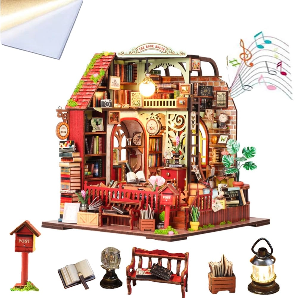 Miniature Wooden Dollhouse Furniture Kit - Creative Room 1:24